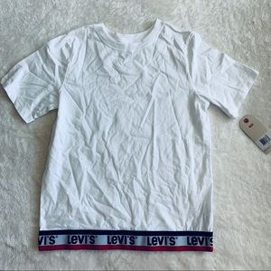 NWT Levi’s Cotton Signature Rim White T Shirt​
